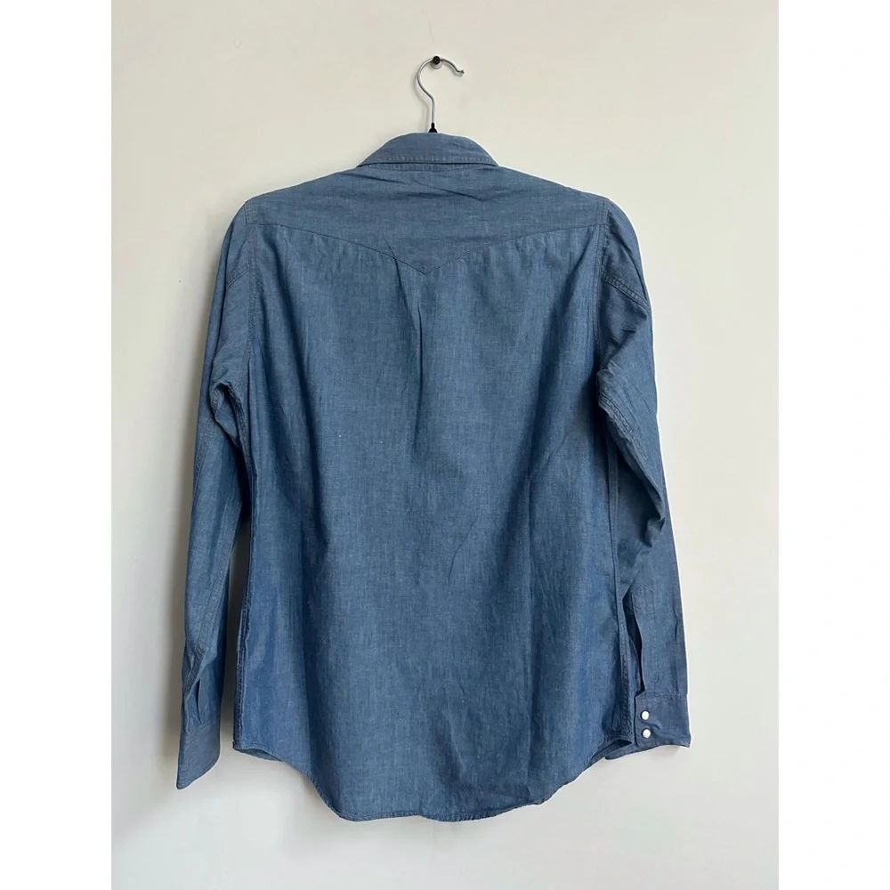 Saint Laurent women men unisex Blue Denim jean chambray Shirt small FR38 2 4 - Picture 6 of 6
